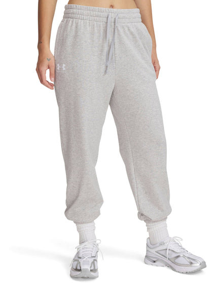 Under Armour Rival Terry Joggers - Mod Grey Light Heather/Whiteimage1- The Sports Edit