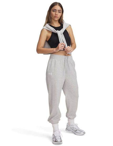 Under Armour Rival Terry Joggers - Mod Grey Light Heather/Whiteimage3- The Sports Edit