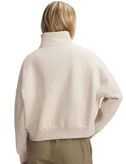 Under Armour Icon Fleece Oversized 1/2 Zip - City Khakiimage2- The Sports Edit