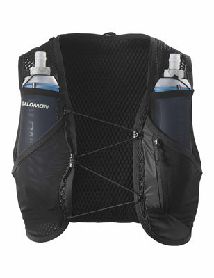 Active Skin 8 Running Vest (Flasks Included)- Black/Metal