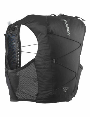 Active Skin 8 Running Vest (Flasks Included)- Black/Metal