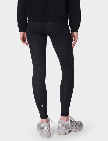 Sweaty Betty All Day Leggings - Black Faded Zebra Emboss Printimage2- The Sports Edit