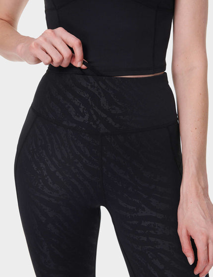 Sweaty Betty All Day Leggings - Black Faded Zebra Emboss Printimage3- The Sports Edit