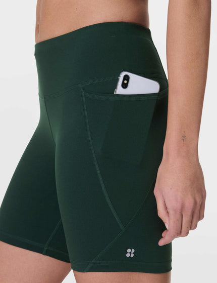 Sweaty Betty Power 6" Cycling Shorts - Cedar Greenimage4- The Sports Edit