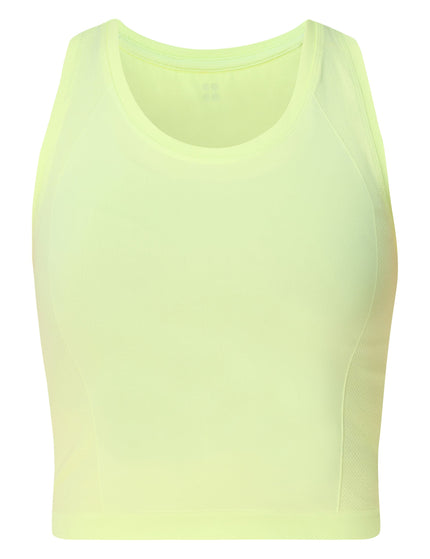 Sweaty Betty Athlete Crop Seamless Gym Vest - Pomelo Greenimage6- The Sports Edit