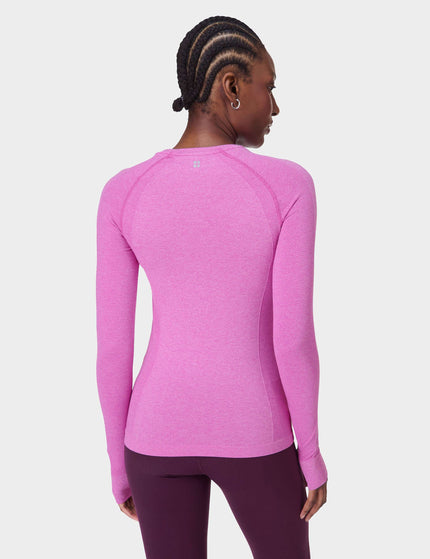 Sweaty Betty Athlete Seamless Gym Long Sleeve Top - Allium Pink/Nerine Pink Marlimage2- The Sports Edit