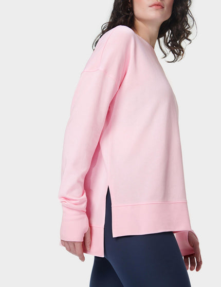 Sweaty Betty After Class Longline Sweatshirt - Nerine Pinkimage4- The Sports Edit