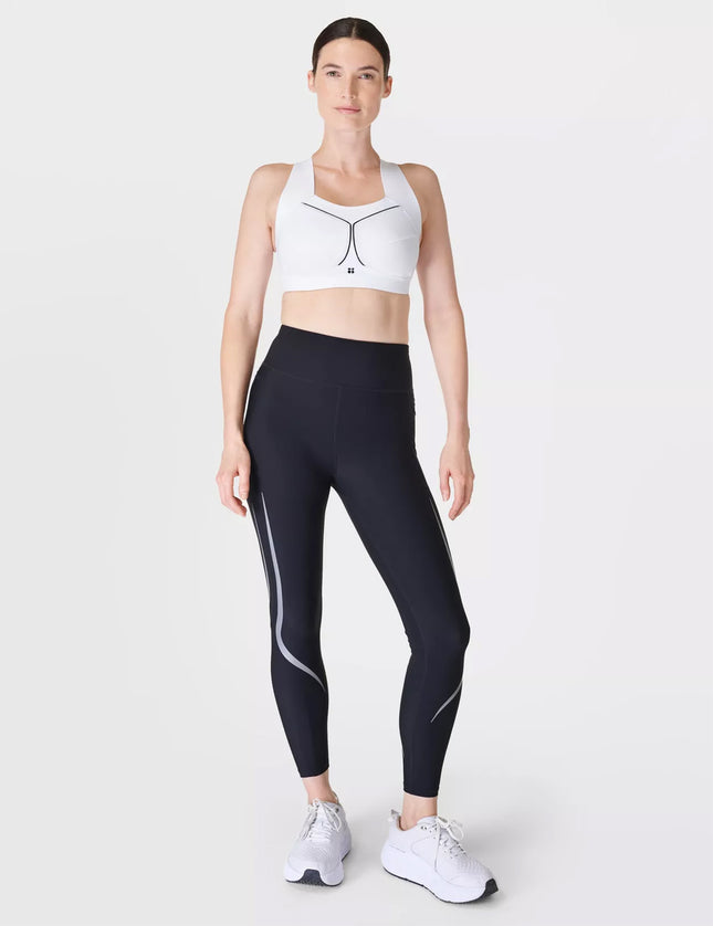 Sweaty Betty Power 7/8 Gym Leggings, Navy Blue  Running sports bra, High  support sports bra, Sport running