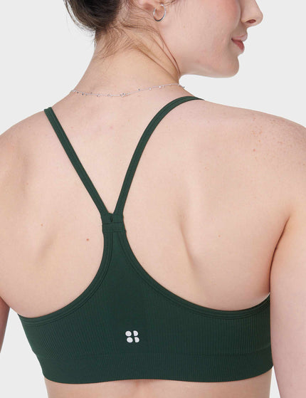 Sweaty Betty Spirit Restored Yoga Bra - Cedar Greenimage4- The Sports Edit