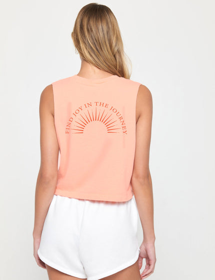 Spiritual Gangster Journey Callie Crop Tank - Neon Nectarimage2- The Sports Edit