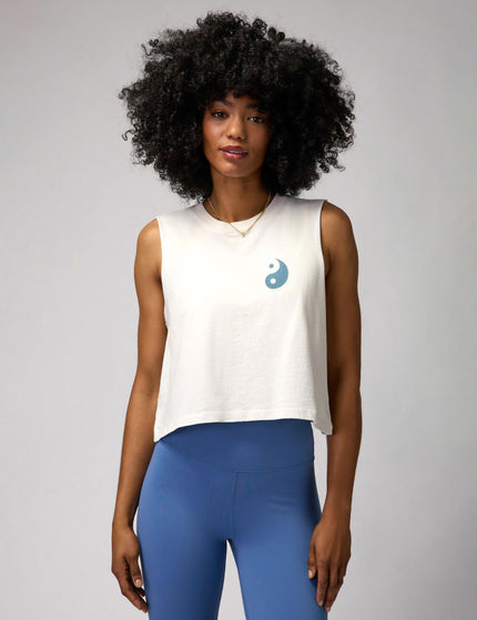 Spiritual Gangster Yin Yang Callie Crop Tank - Birchimage1- The Sports Edit