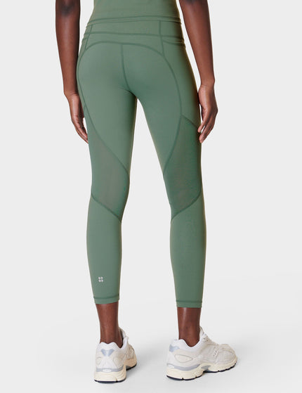 Sweaty Betty Power Aerial Mesh 7/8 Gym Leggings - Cool Forest Greenimage2- The Sports Edit