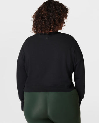 After Class Crop Sweatshirt - Black