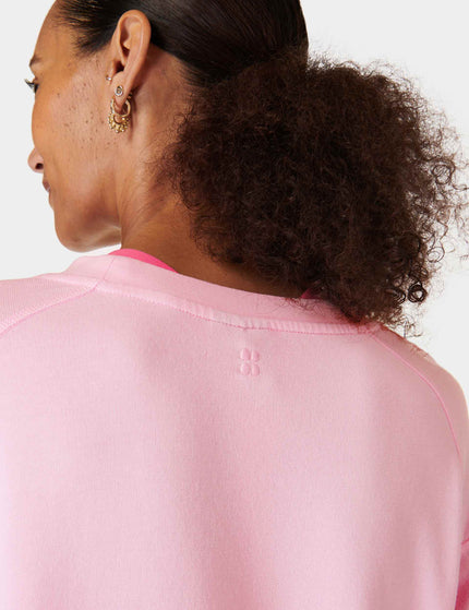 Sweaty Betty After Class Crop Sweatshirt - Chalk Pinkimage4- The Sports Edit