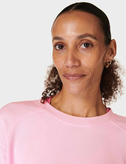 Sweaty Betty After Class Crop Sweatshirt - Chalk Pinkimage3- The Sports Edit