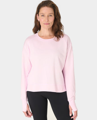 After Class Crop Sweatshirt - Frost Pink