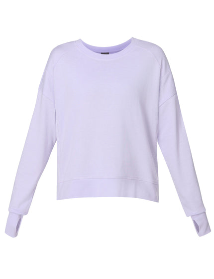 Sweaty Betty After Class Crop Sweatshirt - Heather Purpleimage6- The Sports Edit