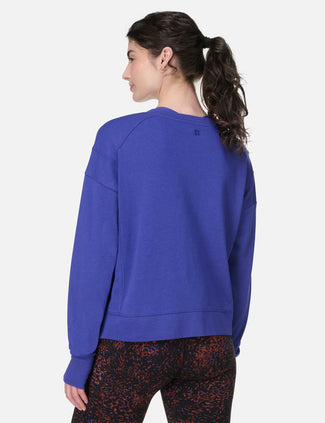 After Class Crop Sweatshirt - Rich Blue