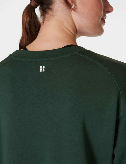 Sweaty Betty After Class Crop Sweatshirt - Trek Greenimage5- The Sports Edit