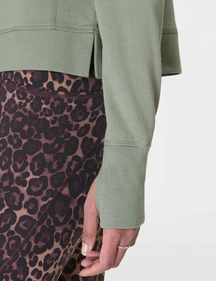 Sweaty Betty After Class Crop Sweatshirt - Willow Greenimages3- The Sports Edit
