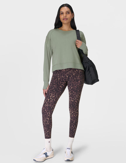 Sweaty Betty After Class Crop Sweatshirt - Willow Greenimages5- The Sports Edit