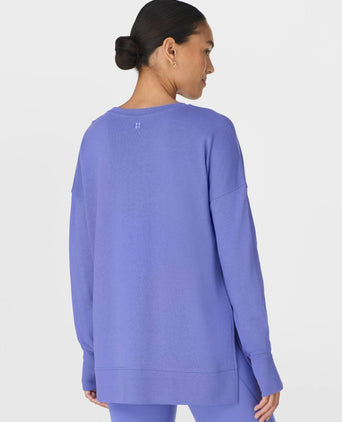 After Class Longline Sweatshirt - Aura Blue