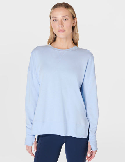 Sweaty Betty After Class Longline Sweatshirt - Breeze Blueimage1- The Sports Edit