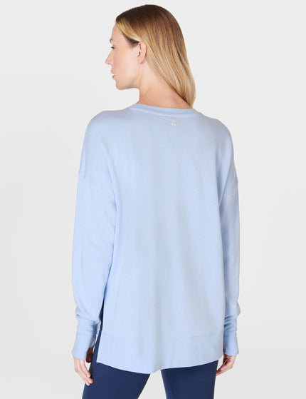 Sweaty Betty After Class Longline Sweatshirt - Breeze Blueimage2- The Sports Edit