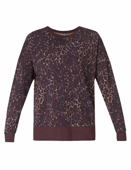 Sweaty Betty After Class Longline Sweatshirt - Brown Wild Leopard Printimages8- The Sports Edit