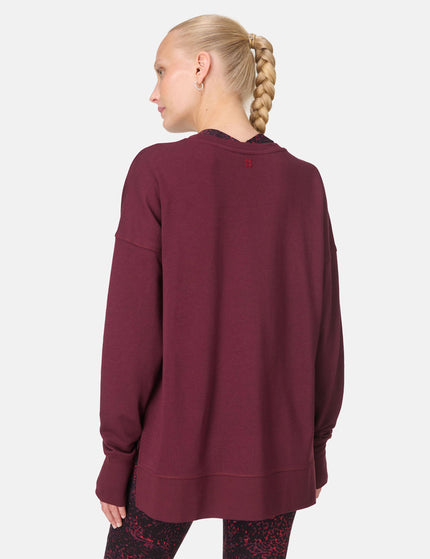 Sweaty Betty After Class Longline Sweatshirt - Garnet Redimages2- The Sports Edit