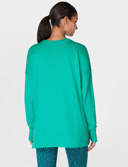 Sweaty Betty After Class Longline Sweatshirt - Gem Greenimage2- The Sports Edit