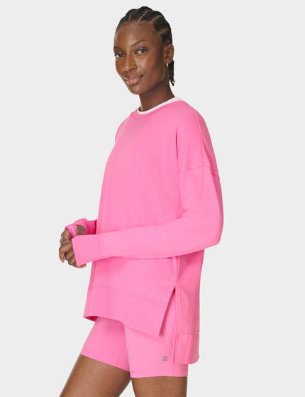 Sweaty Betty After Class Longline Sweatshirt - Guava Pinkimages5- The Sports Edit