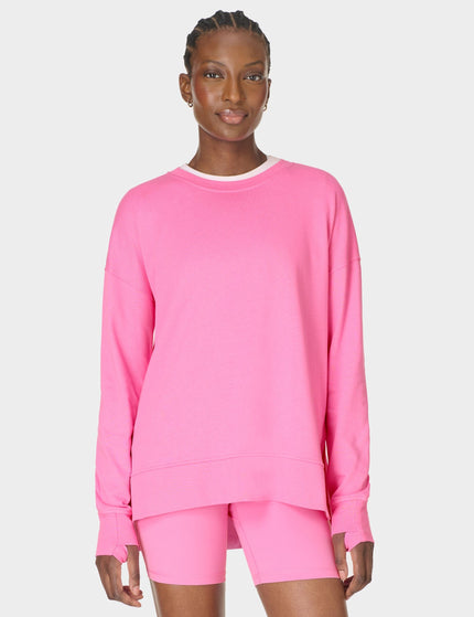 Sweaty Betty After Class Longline Sweatshirt - Guava Pinkimages1- The Sports Edit
