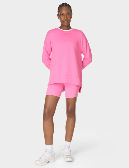 Sweaty Betty After Class Longline Sweatshirt - Guava Pinkimages6- The Sports Edit