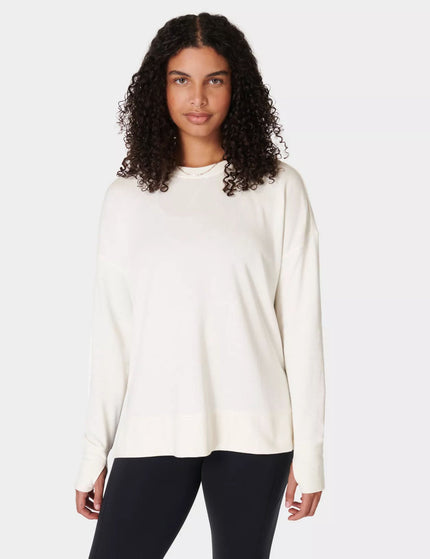 Sweaty Betty After Class Longline Sweatshirt - Lily Whiteimage1- The Sports Edit