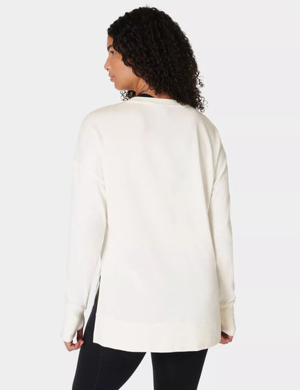 Sweaty Betty After Class Longline Sweatshirt - Lily Whiteimage2- The Sports Edit