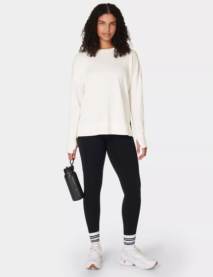 Sweaty Betty After Class Longline Sweatshirt - Lily Whiteimage6- The Sports Edit