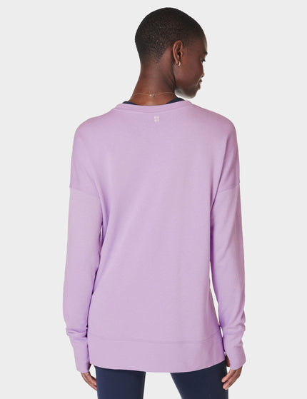 Sweaty Betty After Class Longline Sweatshirt - Prism Purpleimage2- The Sports Edit