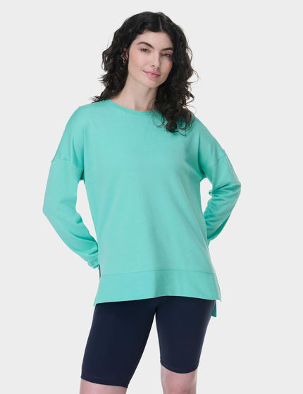 Sweaty Betty After Class Longline Sweatshirt - Sea Spray Blueimage1- The Sports Edit