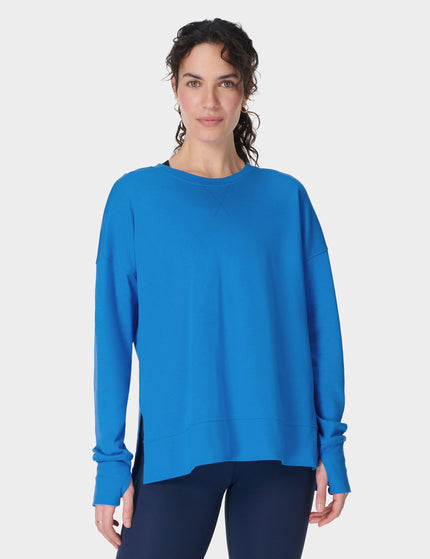 Sweaty Betty After Class Longline Sweatshirt - Tidal Blueimage1- The Sports Edit