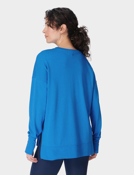 Sweaty Betty After Class Longline Sweatshirt - Tidal Blueimage2- The Sports Edit