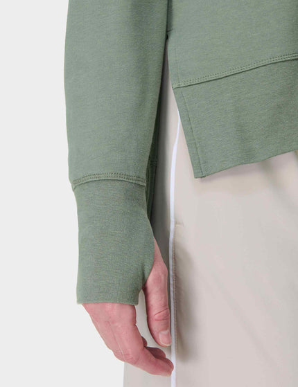 Sweaty Betty After Class Longline Sweatshirt - Willow Greenimage4- The Sports Edit