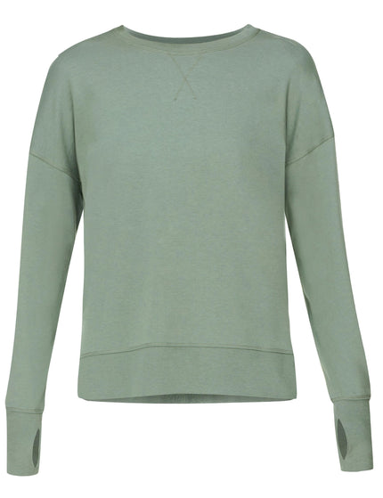 Sweaty Betty After Class Longline Sweatshirt - Willow Greenimage8- The Sports Edit