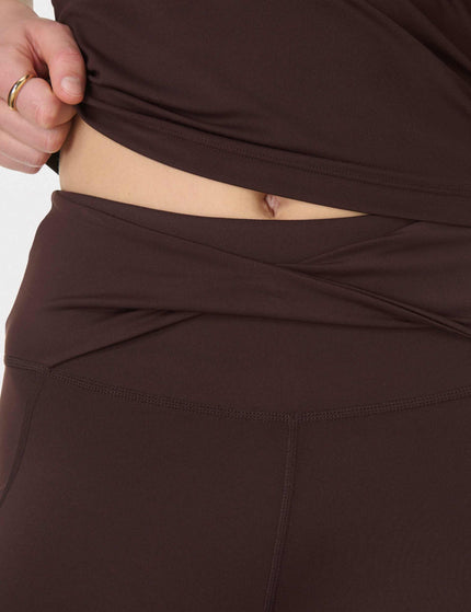 Sweaty Betty All Day 32" Soft Twist Flare Trouser - Sable Brownimages3- The Sports Edit