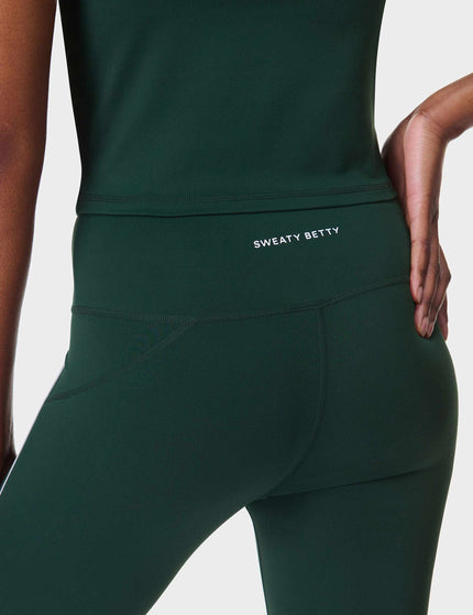 Sweaty Betty All Day Active Contrast Piping 7/8 Leggings - Cedar Greenimage5- The Sports Edit