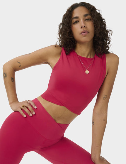 Sweaty Betty All Day Cropped Wrap Tank - Crimson Redimages4- The Sports Edit