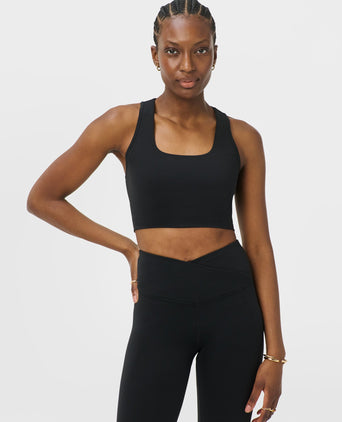 All Day Wrap Longline Bra - Black