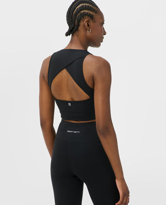 All Day Wrap Longline Bra - Black