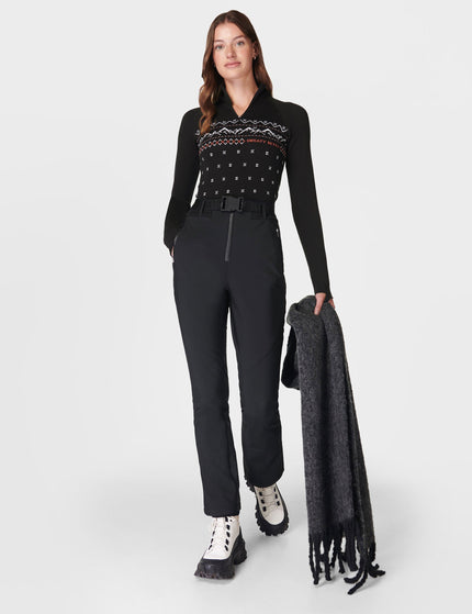 Sweaty Betty Alpine Betty Half Zip Base Layer Top - Black Alpine Betty Jacquardimage5- The Sports Edit