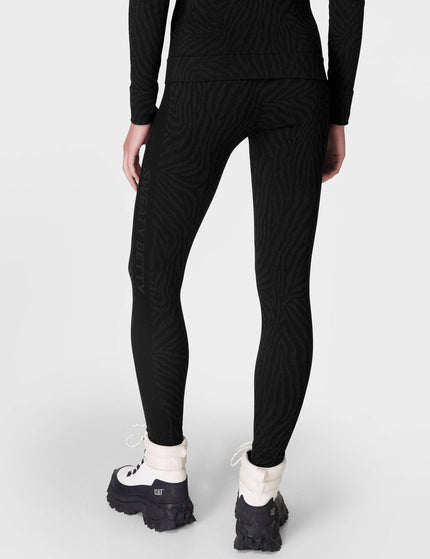 Sweaty Betty Animal Base Layer Legging - Black Zebra Lines Jacquardimage2- The Sports Edit